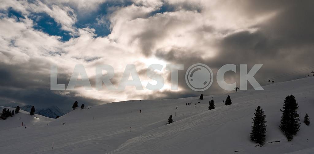 Clouds over the Alps.