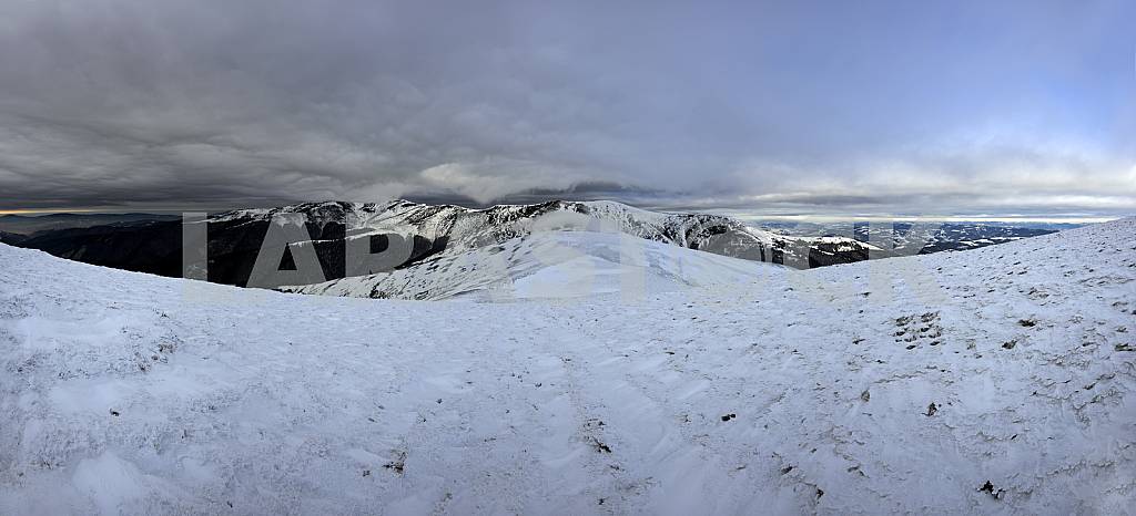 A frosty day is in mountains