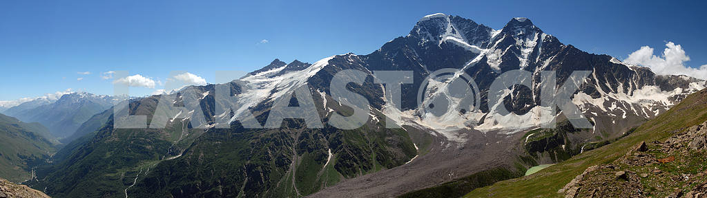 Ледник Большой семерки на Кавказе , панорама