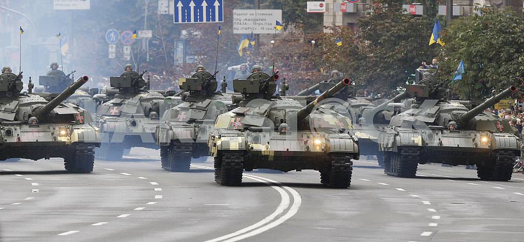 Military parade on the Independence Square in Kiev