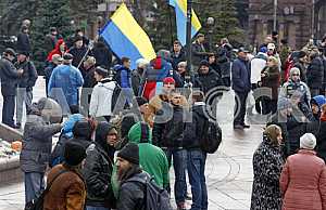 Протест на Майдане Независимости в Киеве.