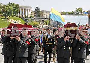 Прощание с бойцами Айдара в Киеве