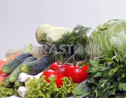 Набор различных овощей