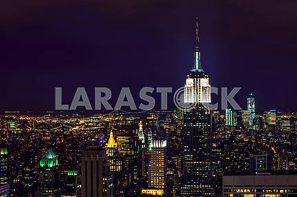 Красота ночного Нью-Йорка. США