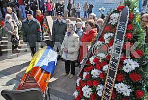 Прощание с погибшем в АТО Дмитрием Годзенко,в Киеве