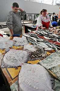 Продавцы рыбы на рынке &#34;Привоз&#34; 6 апреля 2012 года