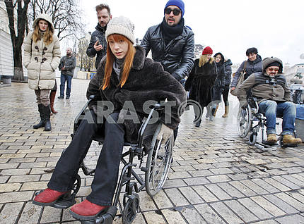 Акция к Дню инвалидов в Киеве