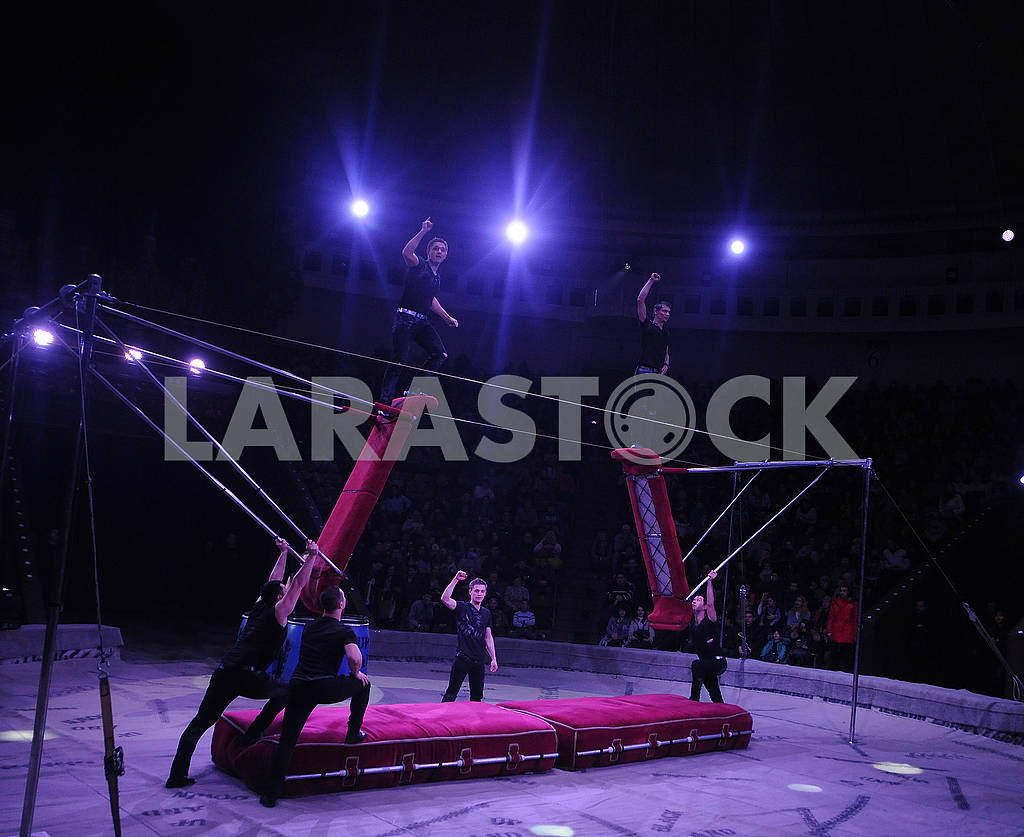 Acrobats in the circus arena — Image 78440