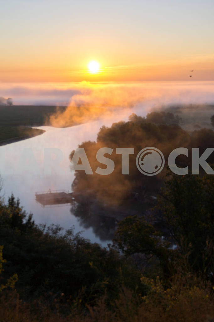 Fog over the Desna. Mezin. Chernihiv region — Image 22043