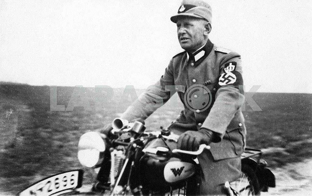 German liaison on motor cycle — Image 22243