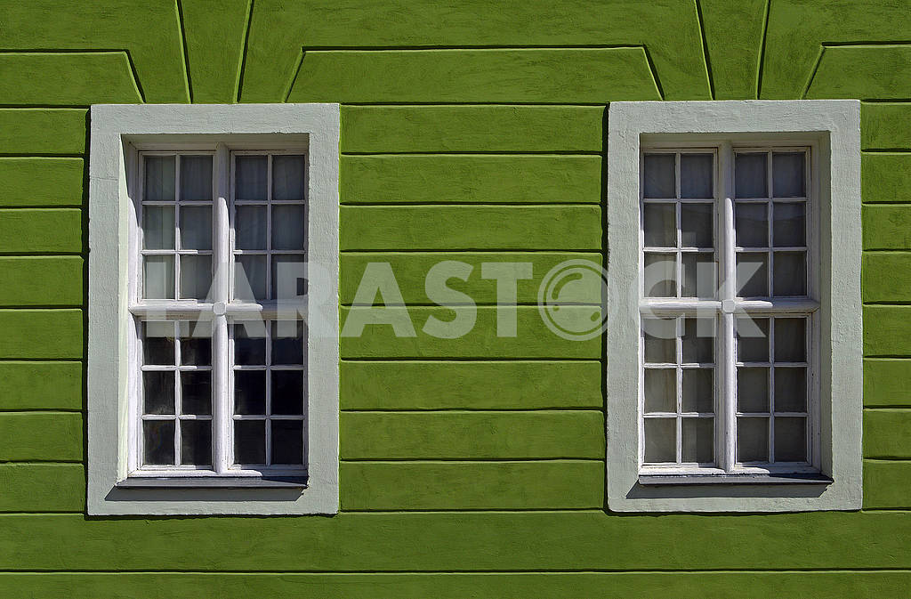 Part of facade of old building with green wall — Image 70763