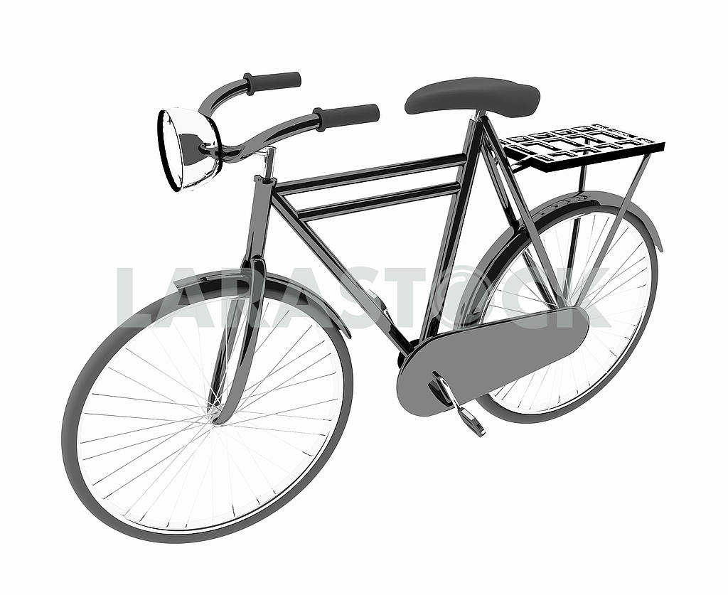 Black bike classic on isolated white — Image 53484