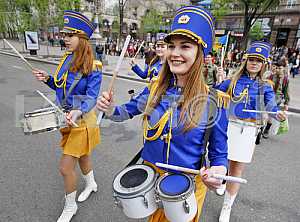 March in honor of anniversary of the foundation Plast