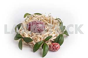  EASTER EGGS IN A BASKET