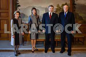 Королева Норвегии Соня, Марина Порошенко, Петр Порошенко, король Норвегии Харальд V