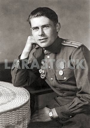 A Soviet officer. Portrait