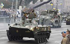 Military parade on the Independence Square in Kiev