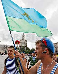 Празднование Дня ВДВ в Киеве