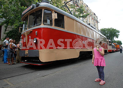 A parade of trams