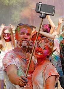 The festival of colors Holi in Kiev