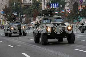 The rehearsal of the military parade in Kiev