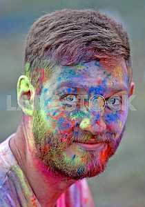 The festival of colors Holi in Kiev