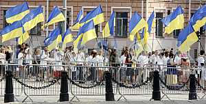 Celebrating the Day of the National Flag in Kiev