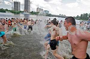 Water battle in Hydropark in Kiev