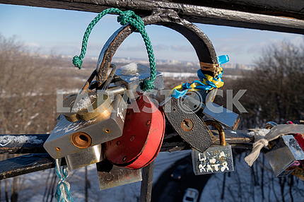 Locks on the bridge of lovers