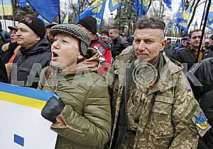  Rally near the Verkhovna Rada in Kiev.
