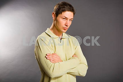 Young men dressed in sweater and jeans