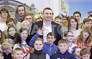 Kiev Mayor Vitaly Klitschko attended the Christmas Nativity Scene