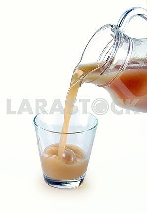 pear juice is poured