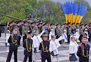 Parade of military lyceums in Kiev