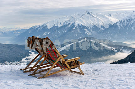 Reclining on the slopes