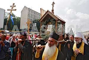 The procession on the occasion of 1028th anniversary of Baptism of Kievan Rus in Kiev.