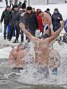 Celebration of Epiphany in Kiev.