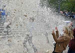 Pillow fight in Kiev