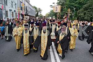 The procession on the occasion of 1028th anniversary of Baptism of Kievan Rus in Kiev.