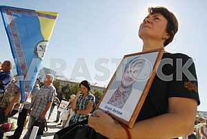Memory rally to the anniversary of the events in 2014 near Ilovaisk