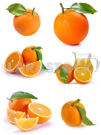 set orange juice and fruit