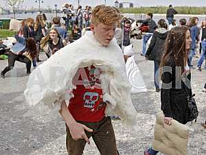Pillow fight in Kiev