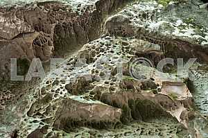 The texture of the stone