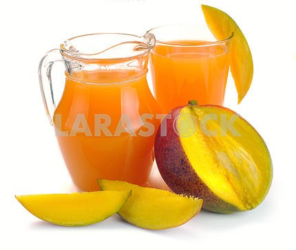 Mango juice and fruit