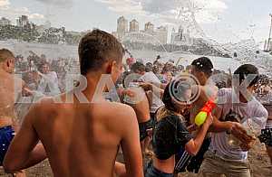 Water battle in Hydropark in Kiev