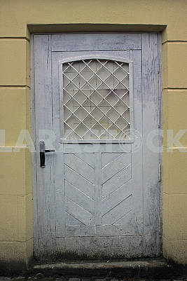 Old white dirty not tall  door