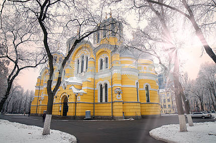 Vladimirskiy in winter temple