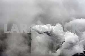Smoke of heavy industry is highlighted
