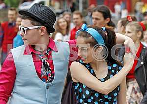 Hipsters parade in Kiev