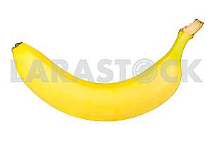 Yellow banana on a white background